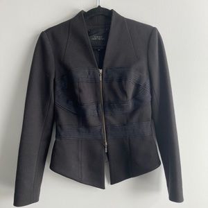 ROBERT RODRIGUEZ / black blazer with tulle detail